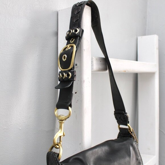 Coach Vintage Y2K Bleecker Black Legacy Signature Shoulder Bag Purse 11434 - Picture 6 of 10